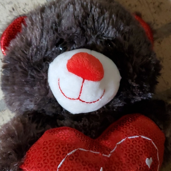 Hugs Brown Teddy Bear with Heart - Picture 3 of 3